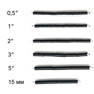 351-12001 Бисер Чехия BUGLES 0.5 1.6 мм 50 г PRECIOSA 