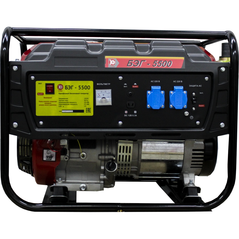 68328 Калибр Бензиновый электрогенератор БЭГ-5500  - Вид №1