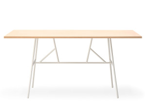 Прямоугольный стол из стали и ясеня