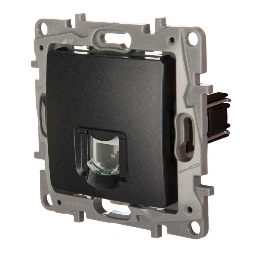 Розетка телефонная RJ11 Legrand Etika цвет цвет антрацит STLM-2032133 - Вид №2