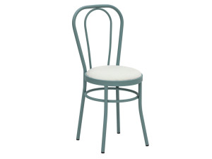 Стальной стул с мягким сиденьем