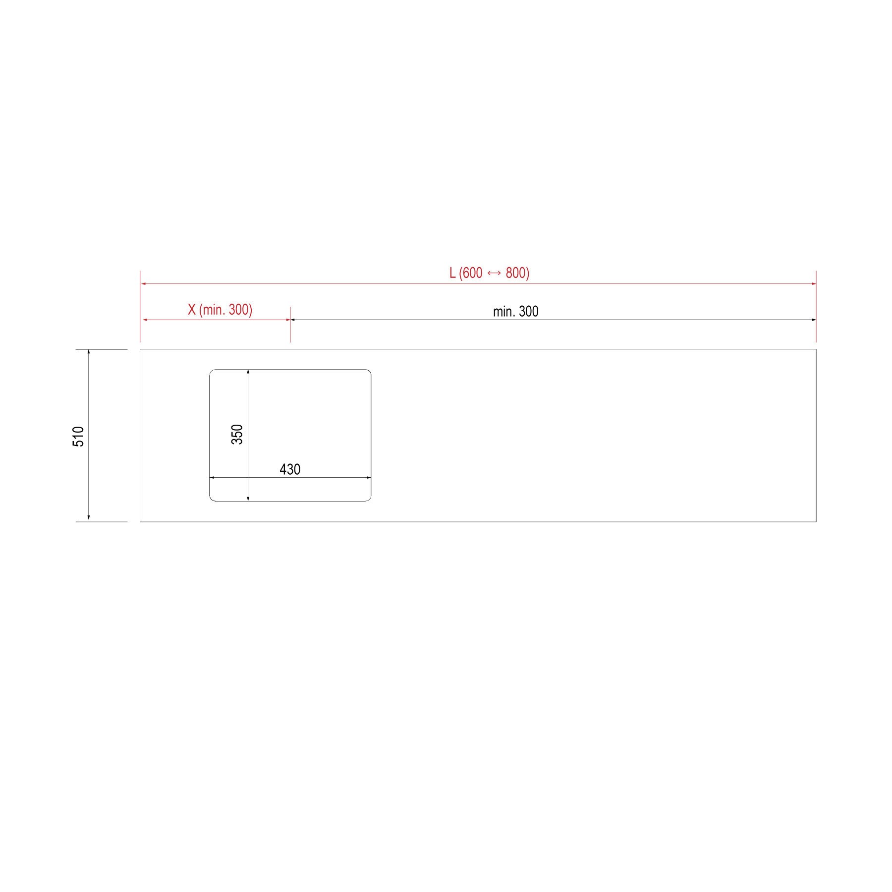 26309 SALGAR COMPAKT 51 от 600 до 800 мм с 1 половинной раковиной СЕРЫЙ КАМЕНЬ  - Вид №1