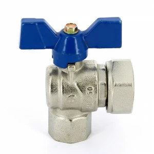 Кран шаровой угловой В с накидной гайкой EVOLUTION бабочка F.I.V. 1/2"х3/4"