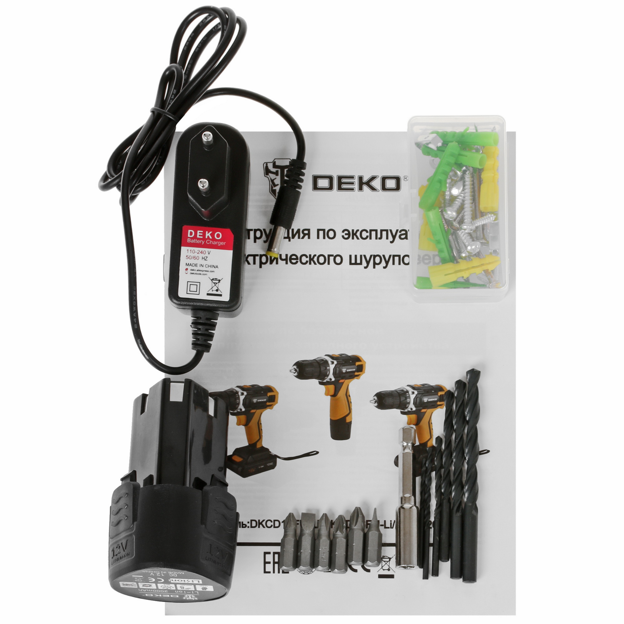 Дрель-шуруповерт DEKO DKCD12FU-Li SET 063-4094 5304354 STDN-0135482 - Вид №5