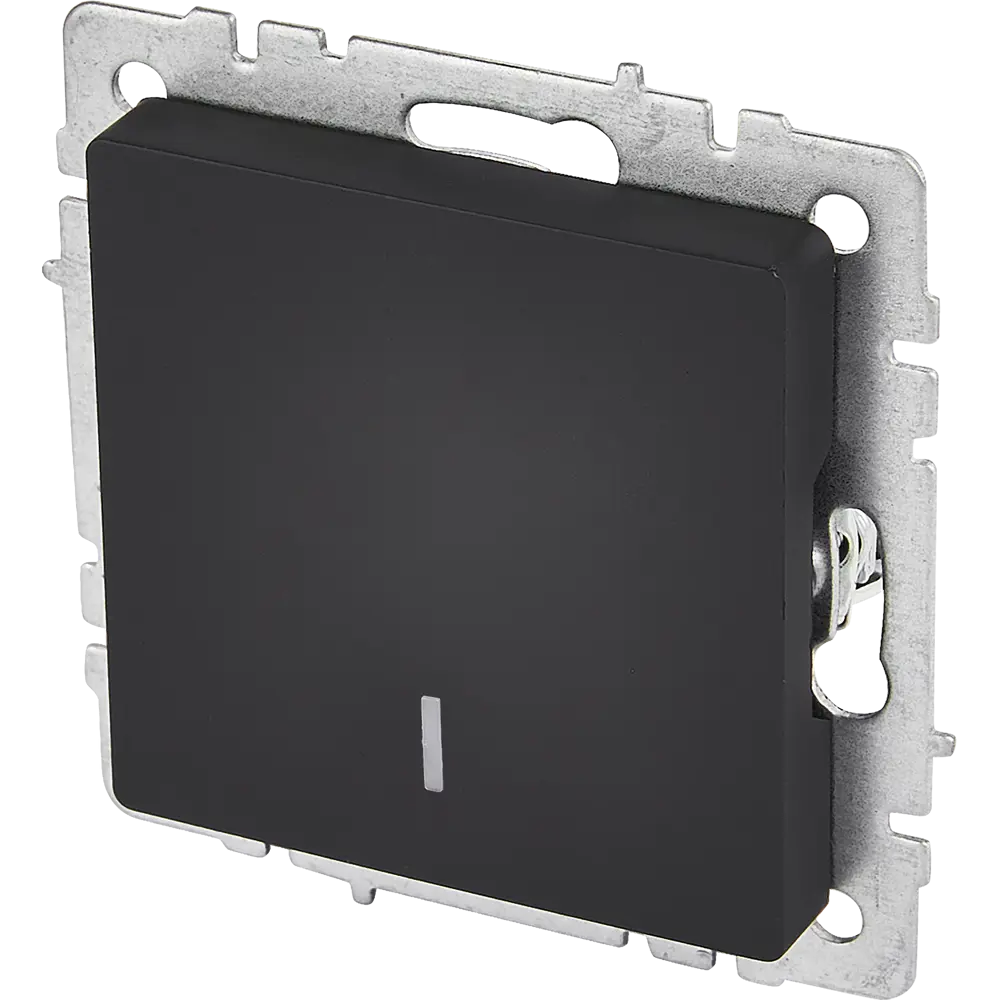 Выключатель IEK Brite с индикатором, графитовый матовый 87761728 STLM-1108948