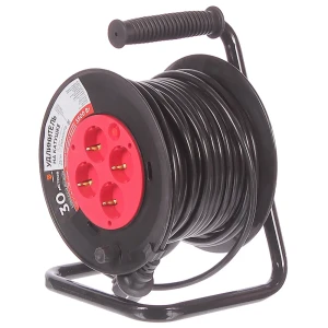 Удлинитель на катушке ЗАЩИТА ПРО с заземлением 30 м для садовой техники 81951342