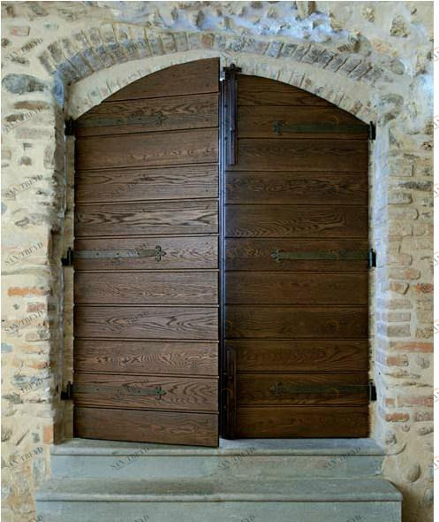 CARMINATI SERRAMENTI Арочная дубовая входная дверь для улицы Porte e portoni d'ingresso in legno sun-id-1388190