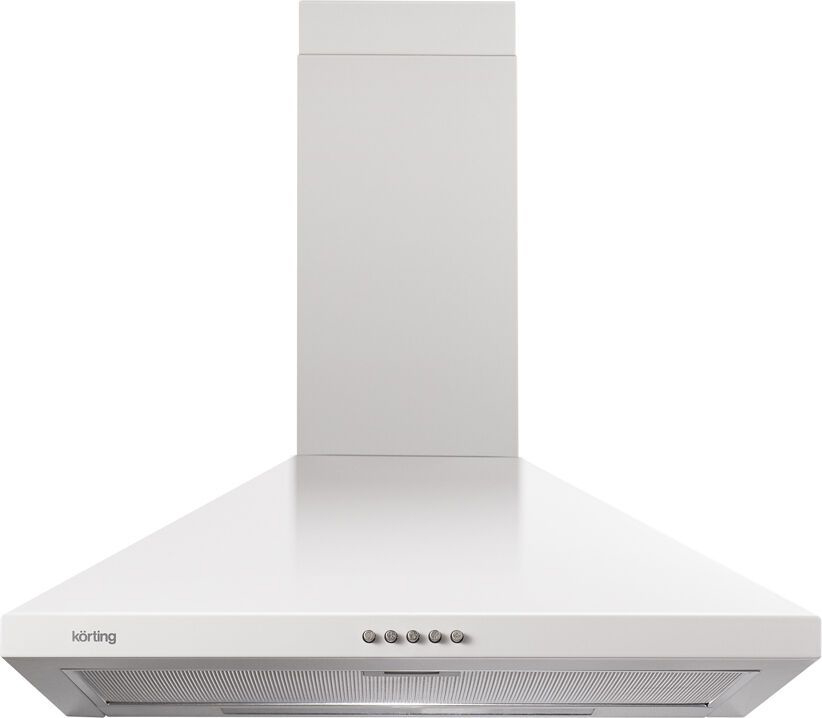 KHC 6431 W Вытяжки / каминная, 60 см, 400 м3/ч, механическое управление, 4 режима, белая Korting Santreyd 