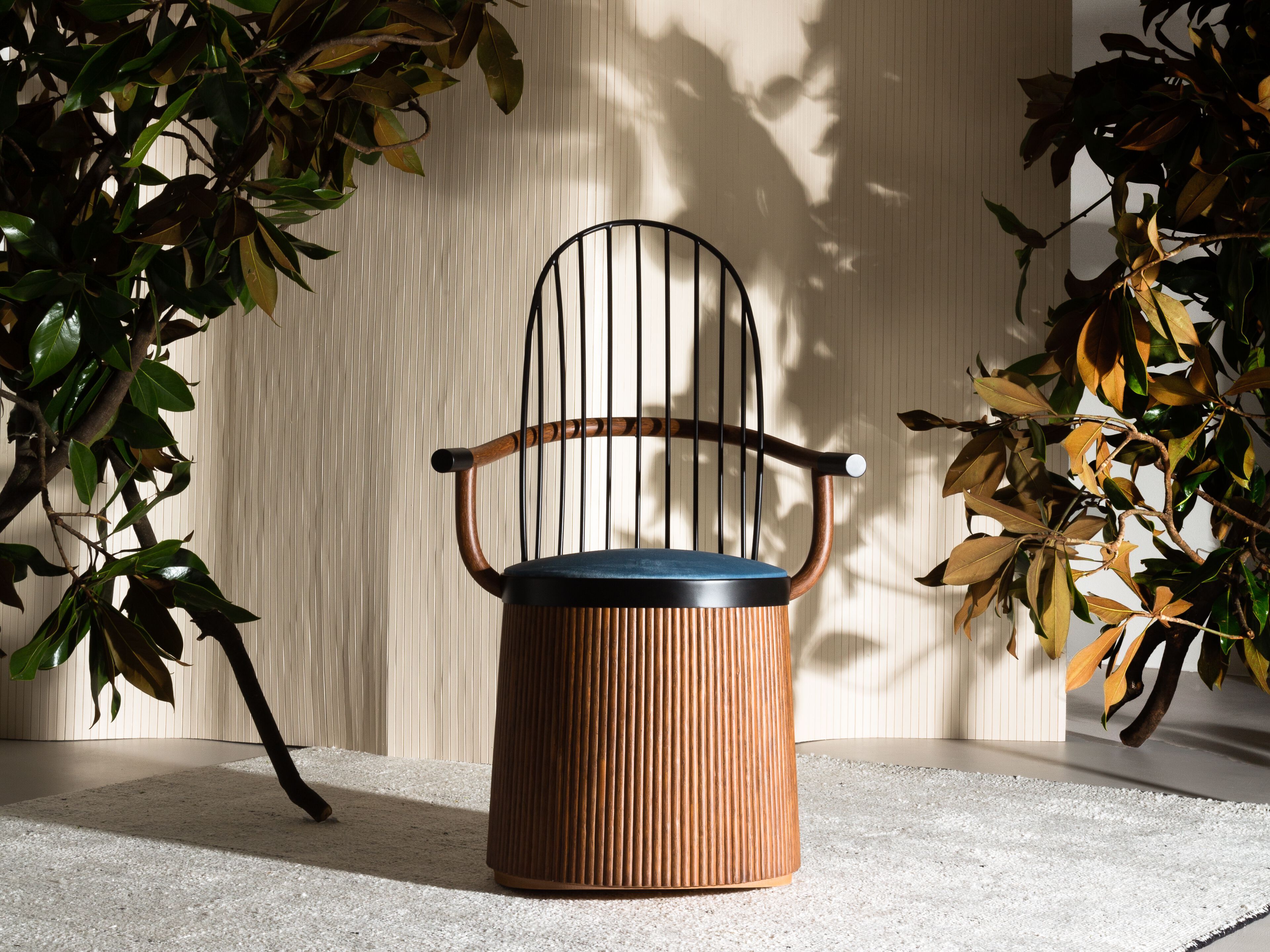 Деревянное кресло-качалка с подлокотниками Bottega Intreccio DONDOLINA ARCH-00099590 - Вид №7