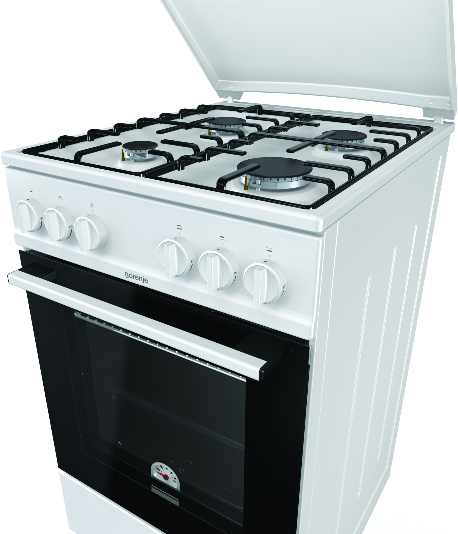 GN5112WH Газовая плита / 85х50х60, газовая, 71 л, электроподжиг, белый Gorenje Santreyd  - Вид №3
