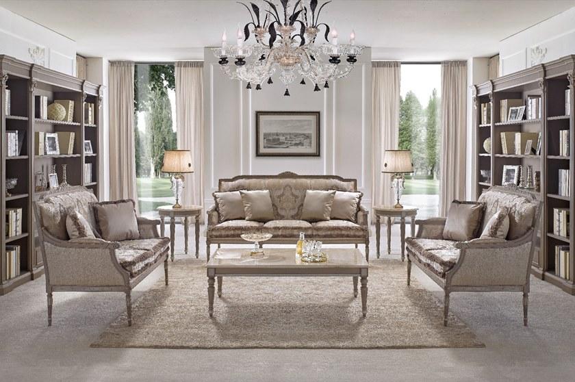 SCAPPINI & C Прямоугольный деревянный журнальный столик с мраморной столешницей Timeless 2734-m - Вид №2