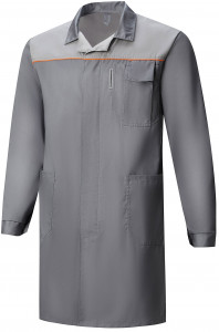 65750 Халат "Профессионал" мужской темно-серый со светло-серым  Одежда для обслуживающего персонала  размер 48-50/170-176