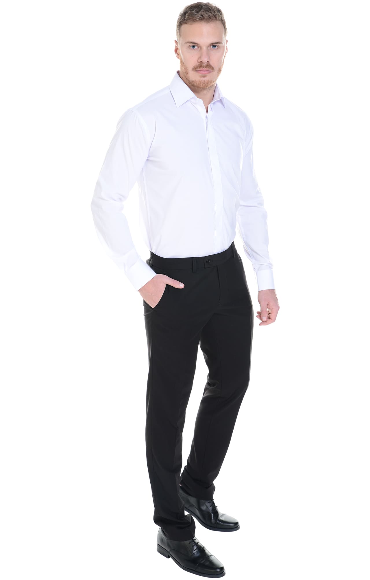 62469 Рубашка мужская  white El-Risto  Корпоративная одежда  размер 43/176-182  - Вид №10