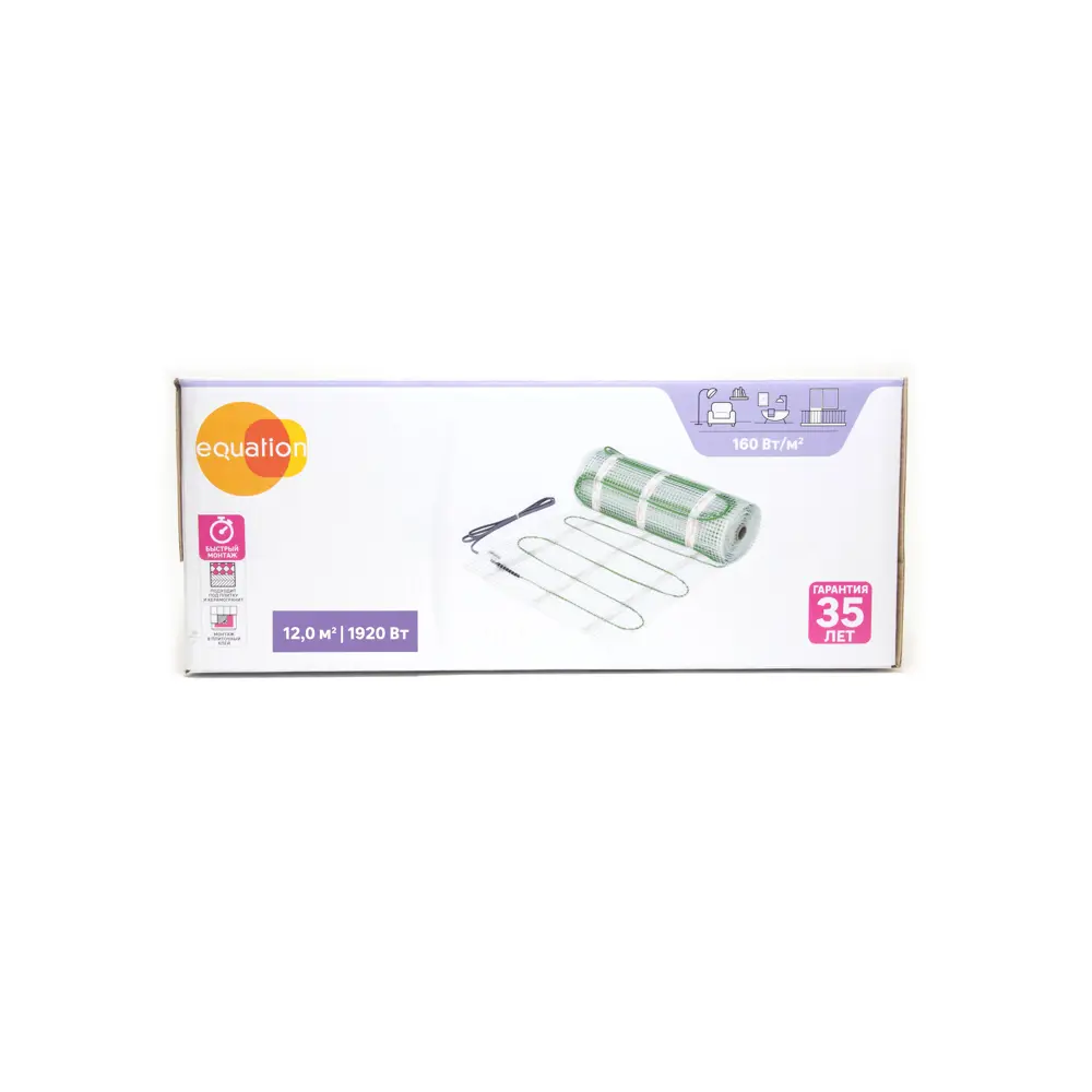 Equation: Нагревательный мат для тонкого теплого пола 12 м² 89345975 STLM-0942122 - Вид №2