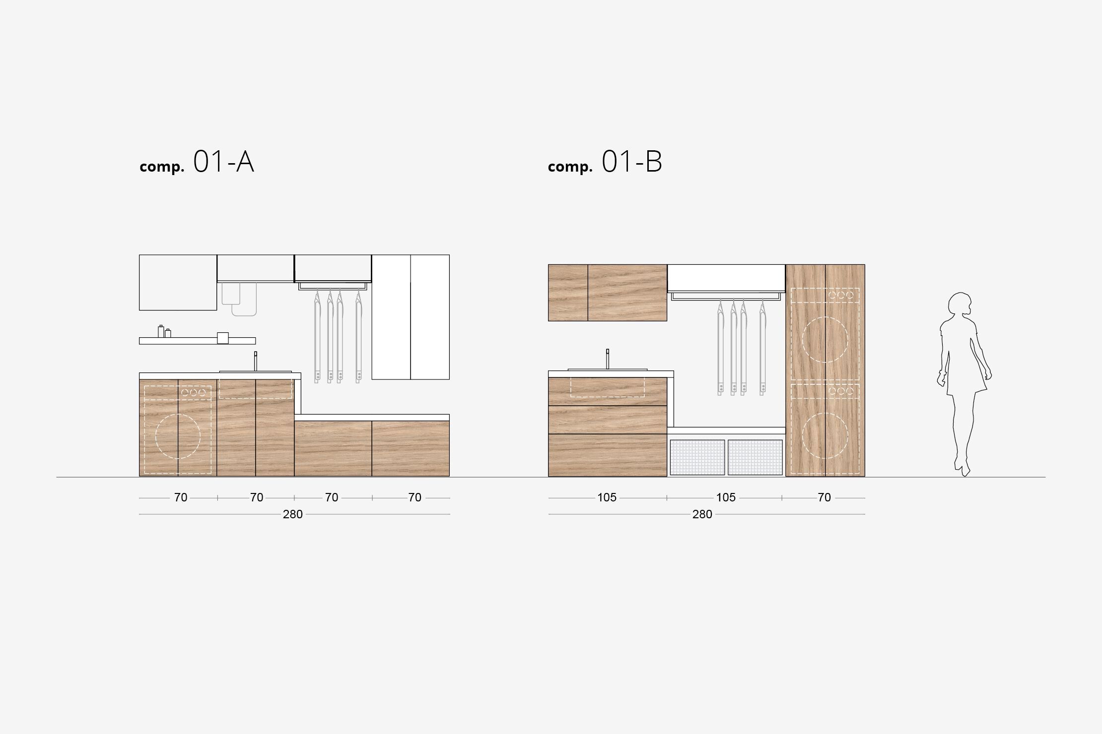 Деревянный шкаф для белья ARCOM I_WASH ARCH-00072247 - Вид №5