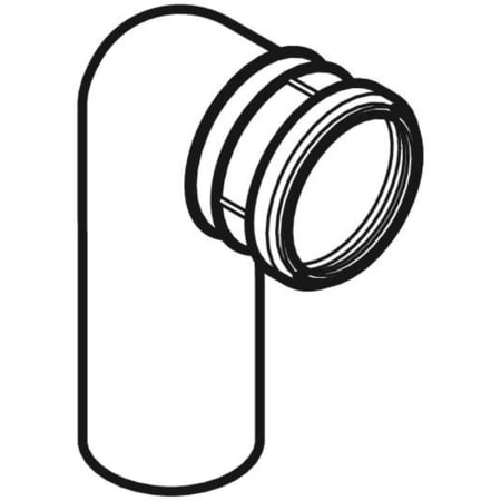 GEBERIT 366.061.16.1 Соединительное колено Geberit 90°, для подвесного унитаза  - Вид №1