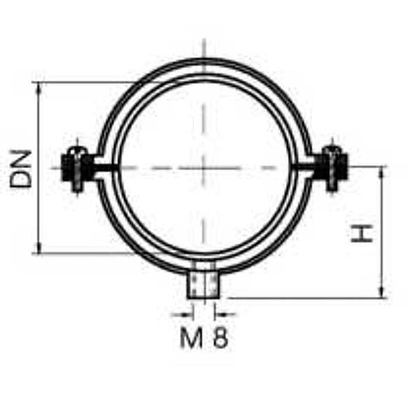 6991954 SANHA 9919 хомут со звукоизоляцией 54 мм  - Вид №1