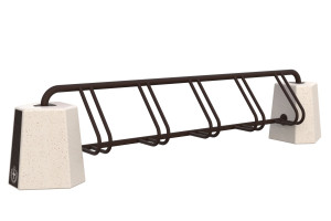 Бетонные и металлические велосипедные стойки