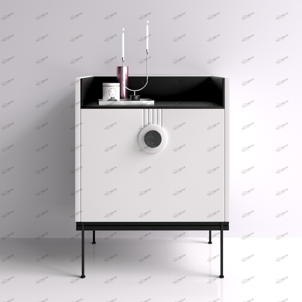 Тумба прикроватная белая Lago BRAGIN DESIGN LIVING 00-3974656 Белый