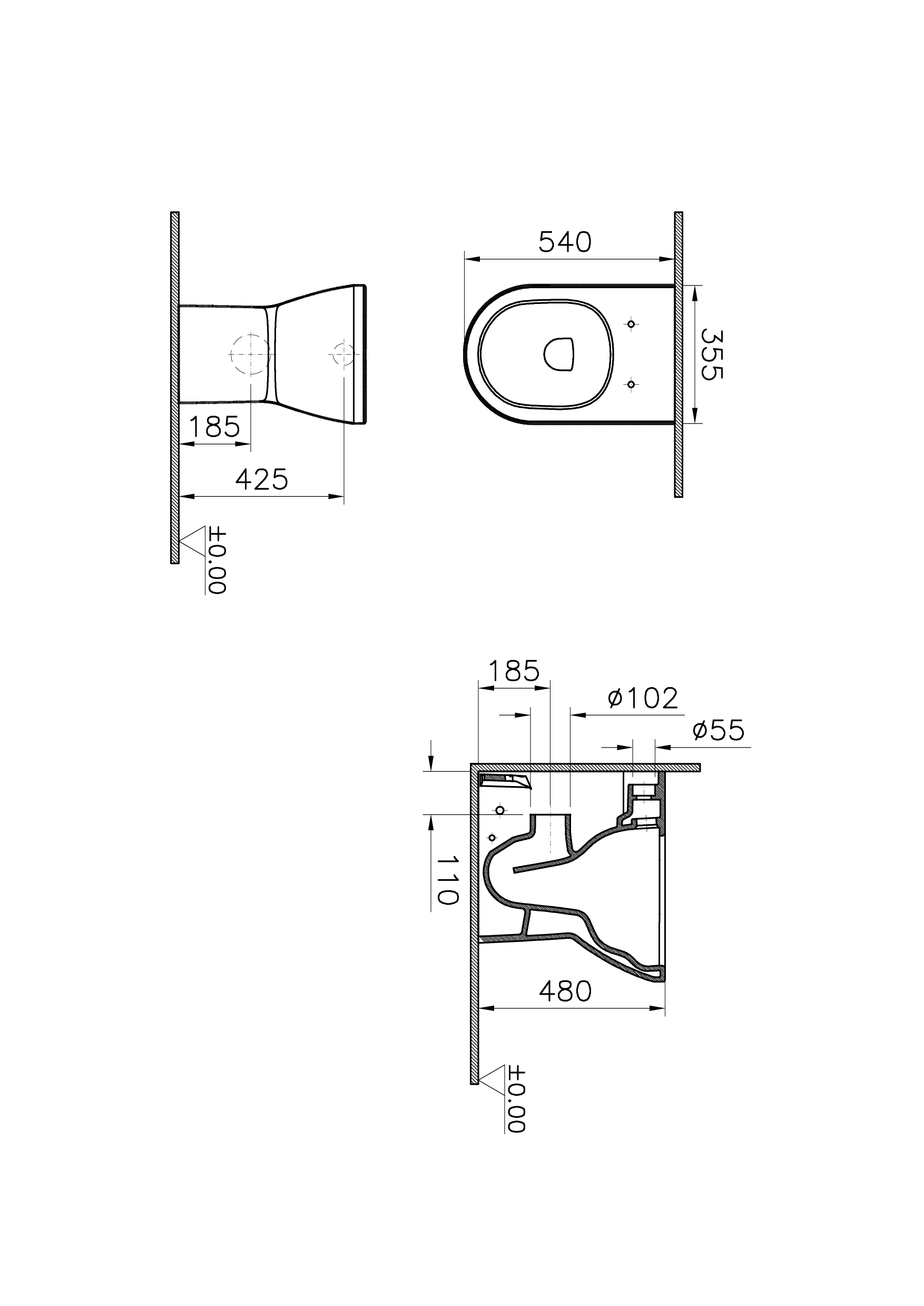 7099B003-0075 Биде Vitraglobal Integra - Вид №1