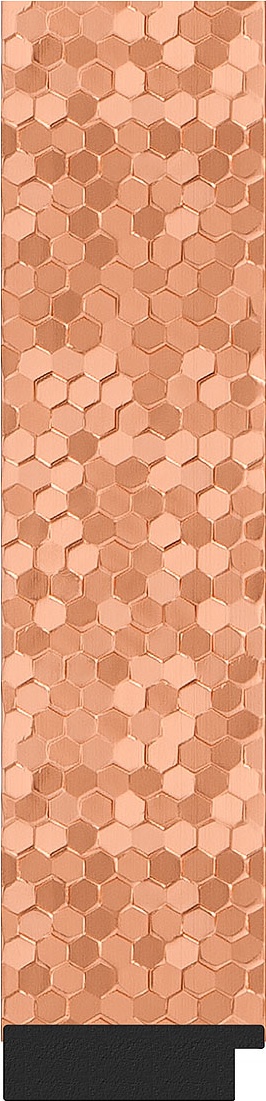 BY 7094 Зеркало в багетной раме - соты медь 70 mm EVOFORM Octagon - Вид №3