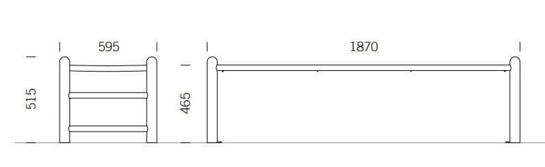 Скамья из нержавеющей стали без спинки BENKERT BANKE Siardo ARCH-00111060 - Вид №1