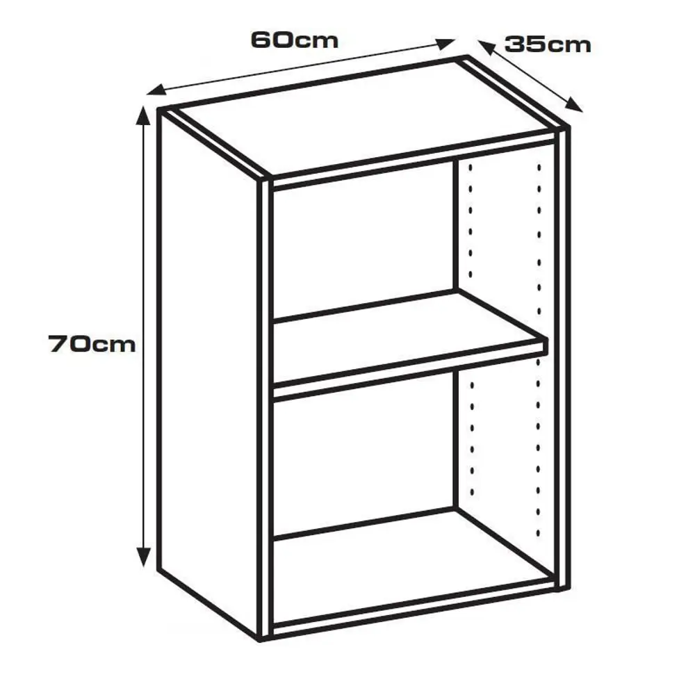 Каркас навесной 60x70x35 см, ЛДСП, цвет белый 82239817 STLM-2095874 DELINIA  - Вид №6