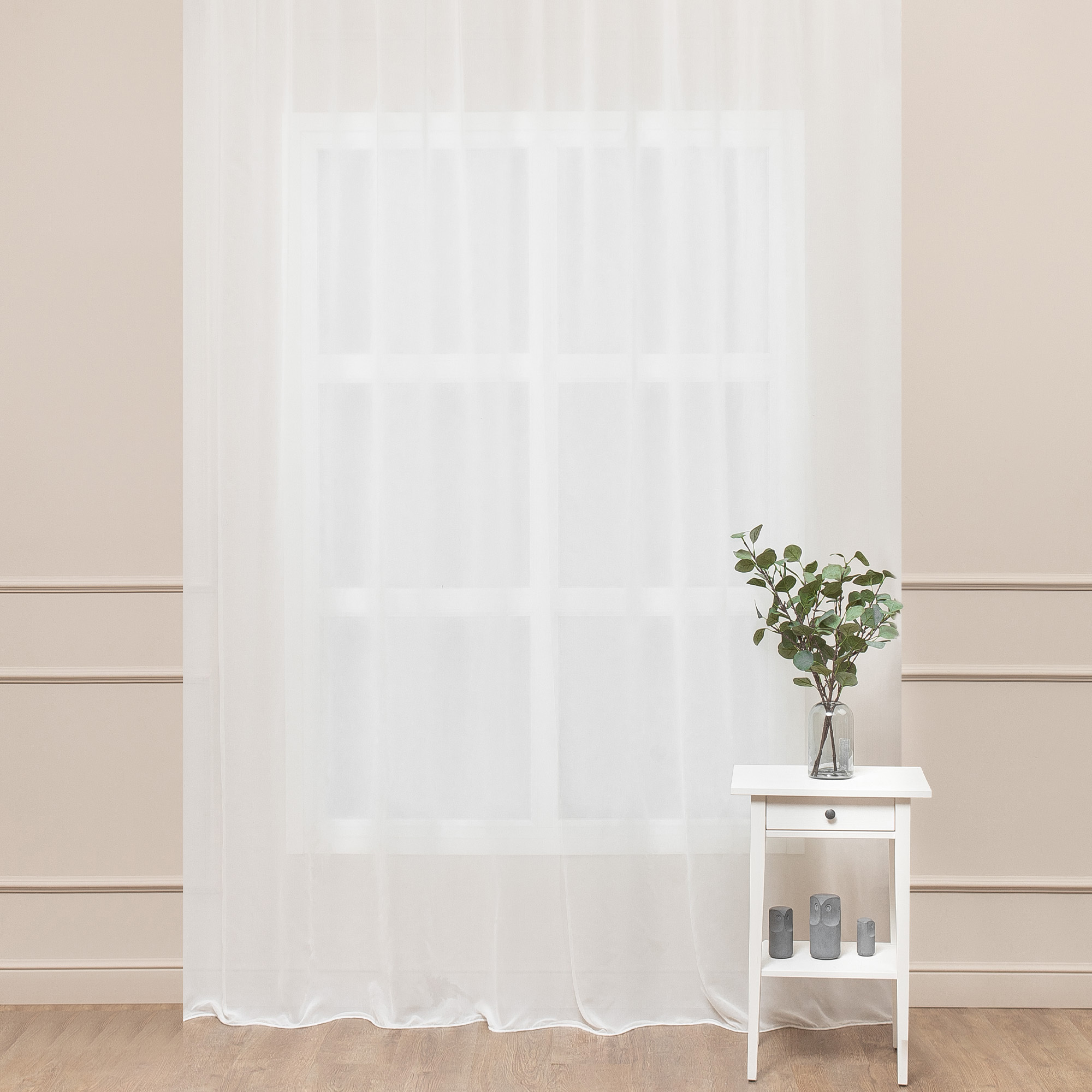 Тюль белый шифон TEX REPUBLIC для гостиной в стиле нео-классика 85486190 STLM-0063096 - Вид №4