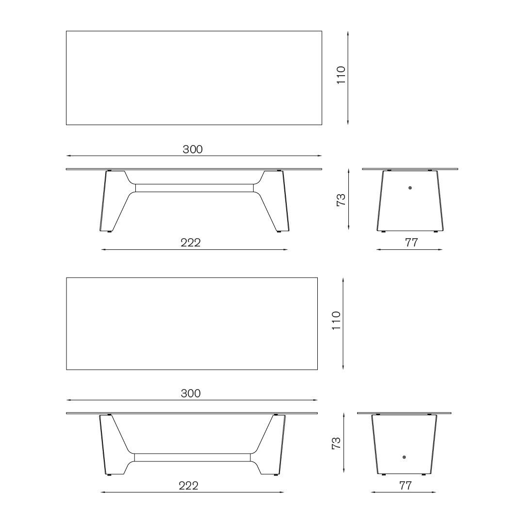 Стол с алюминиевым основанием BALERI ITALIA FRATINO ARCH-00096013 - Вид №6