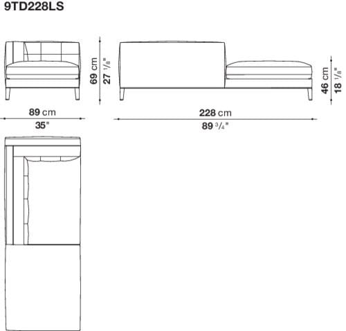 Угловой диван из ткани Maxalto Dives Soft ARCH-00042072 - Вид №11