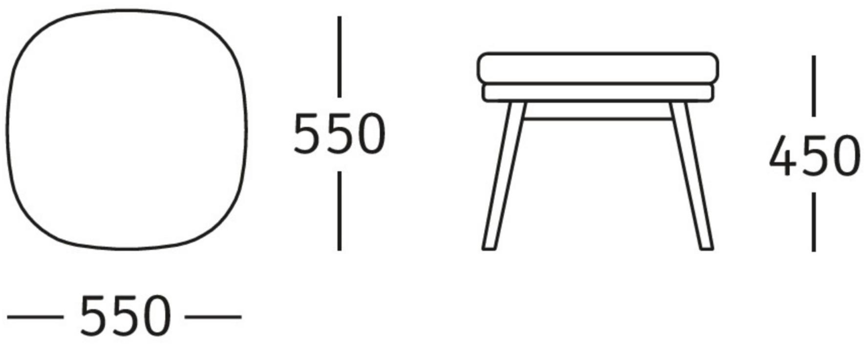 ROSSIN Подставка для ног из ткани Cleo wood sun-id-1440788 - Вид №1