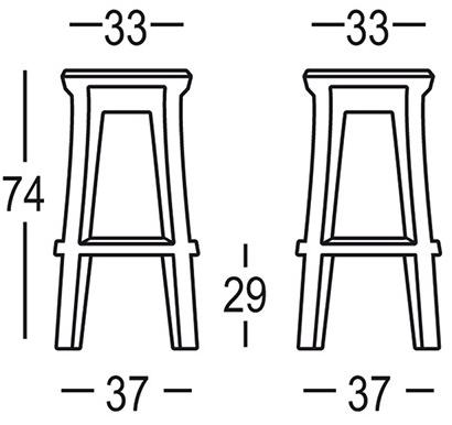 Plust Барный стул из полиэтилена Frozen sun-id-1450153 - Вид №2