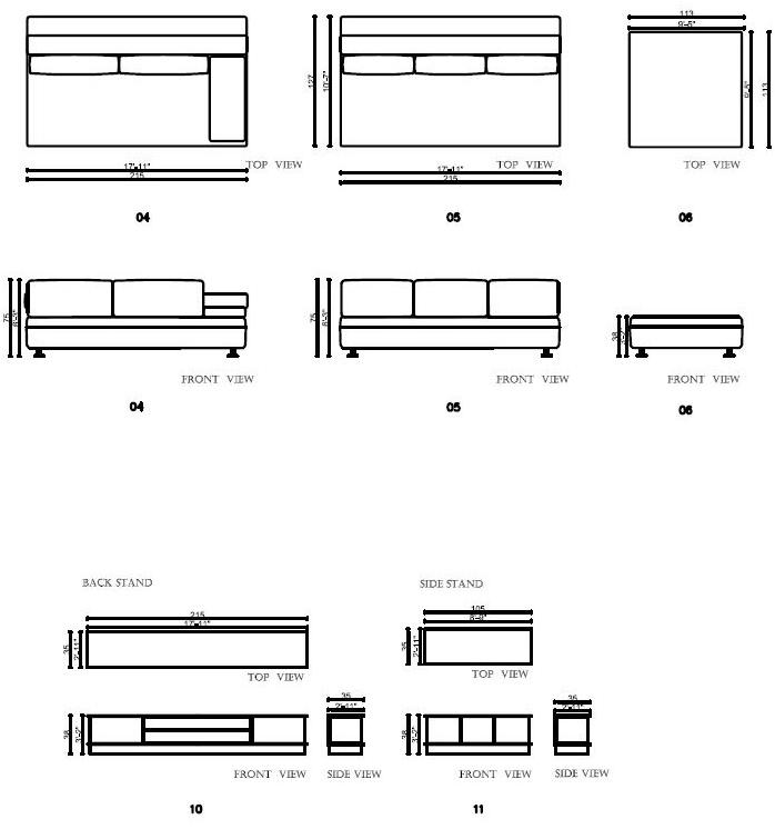 ENNE Диван из ткани с полкой для журналов sun-id-1380508 - Вид №7