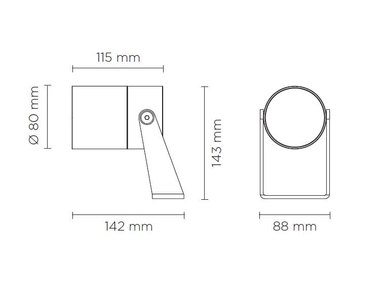 Нержавеющая сталь регулируемый светодиодный наружный прожектор PUK NANOSPOT STEEL ARCH-00126728 - Вид №8