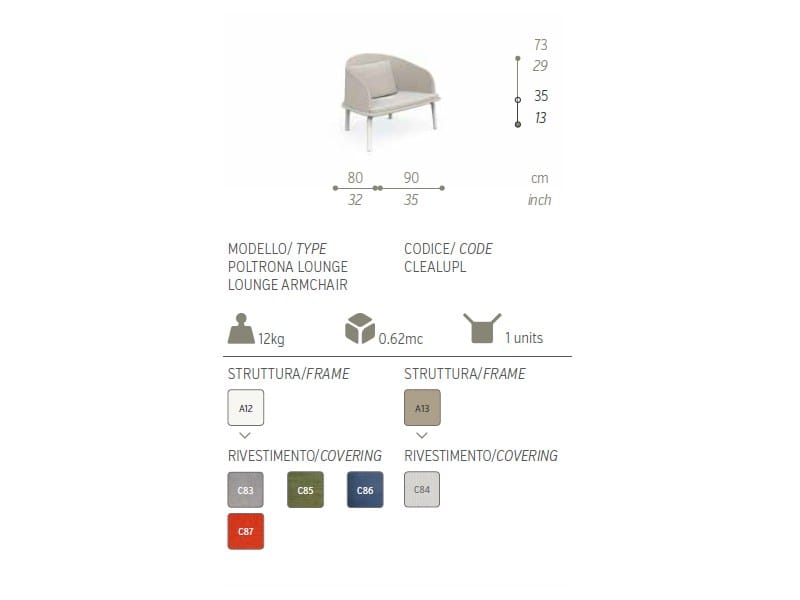 Съемное садовое кресло с подлокотниками Talenti CleoSoft-alu ARCH-00114149 - Вид №3