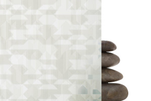 FSRT318 Стекло Vivigraphix graphica в представленной конфигурации с прослойкой белого цвета с ледниковым рисунком и стандартной отделкой Forms-surfaces