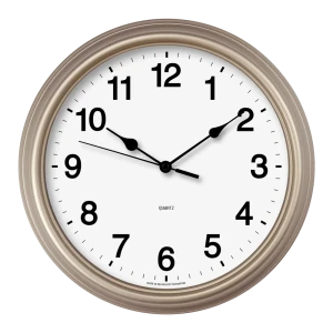 Часы настенные Troykatime Классика круглые пластик цвет золотистый бесшумные ø31 см