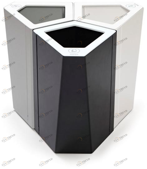 TreCe Контейнер для мусора из стали с крышкой для раздельного сбора мусора sun-id-1404602