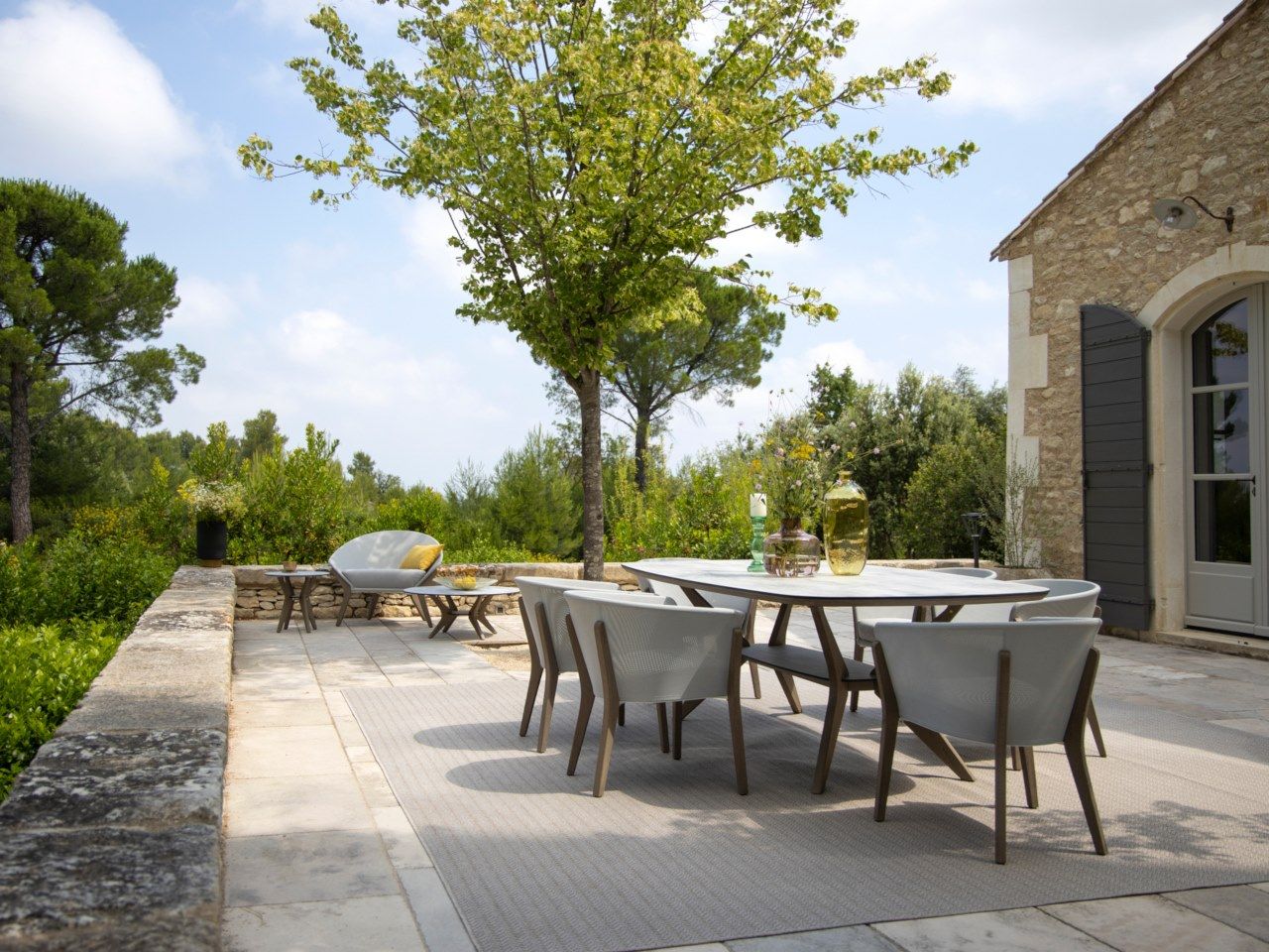 Деревянный прямоугольный садовый стол Les Jardins® ARCH-00088532 - Вид №1