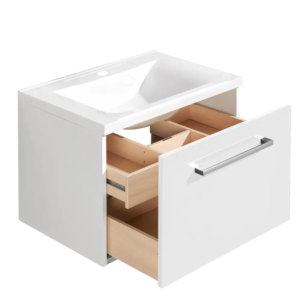 Тумба под раковину подвесная Aquaton «Мерида», 65 см, цвет белый АКВАТОН STLM-2027229 - Вид №2