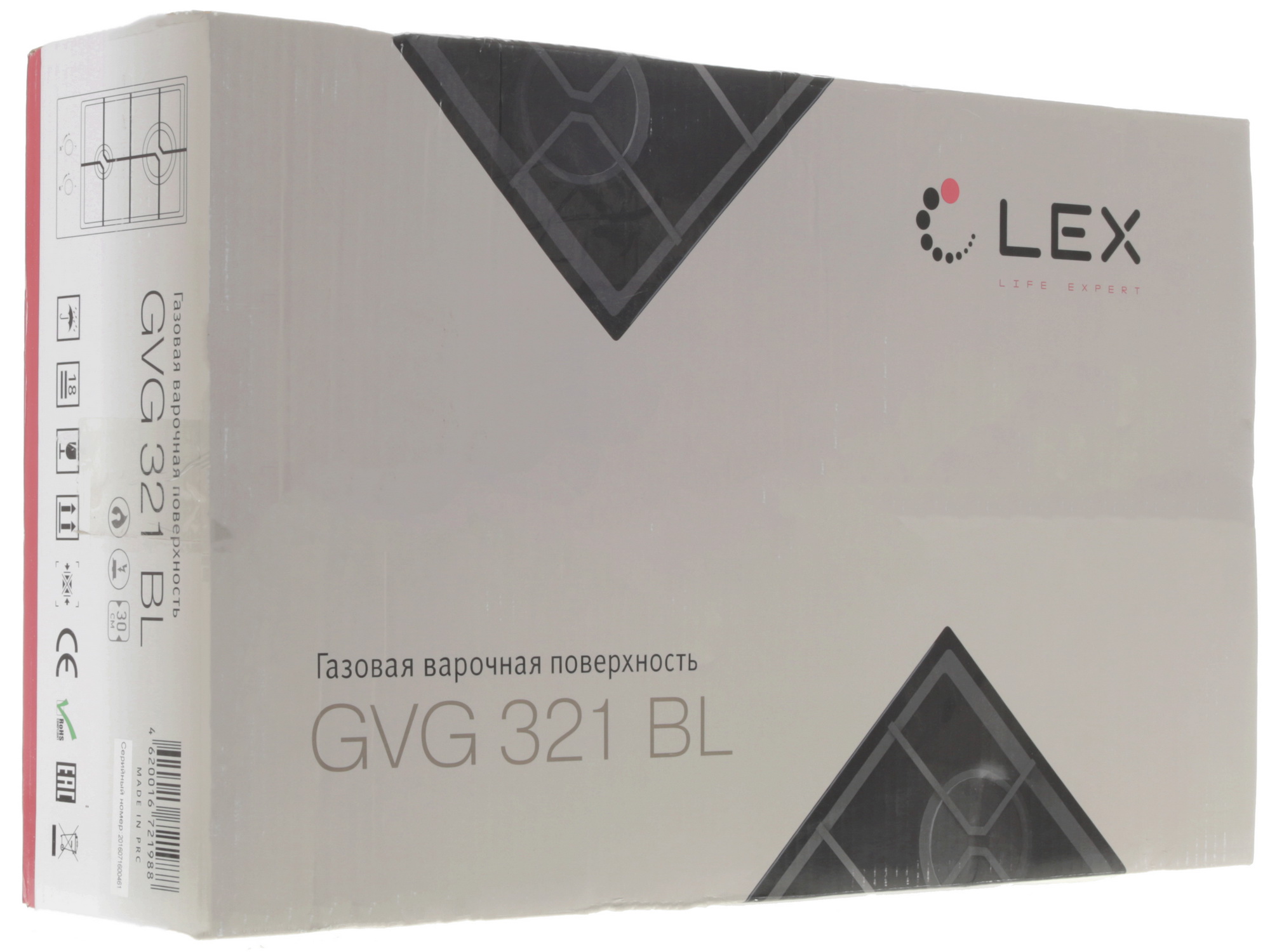 1074233 Газовая варочная поверхность LEX GVG 321 BL STDN-0021710 - Вид №9