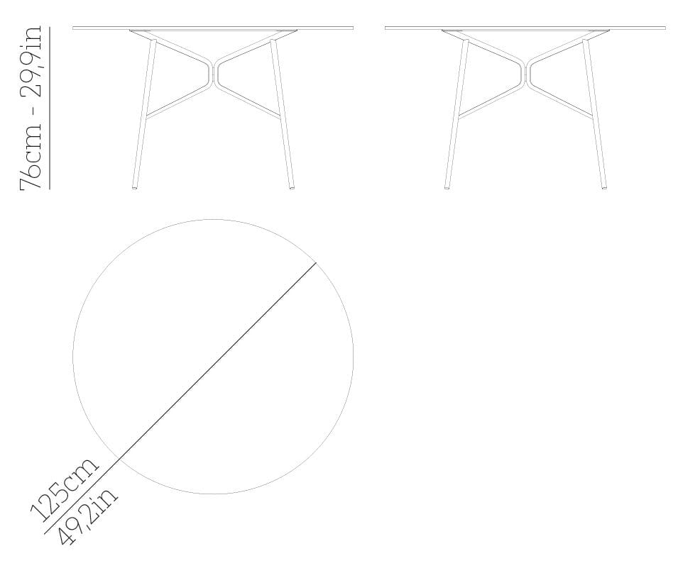 Круглый стальной стол с порошковым покрытием BABEL D Kissi ARCH-00082912 - Вид №3