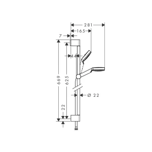 93766772 Душевой гарнитур Hansgrohe Crometta 26533400 STLM-1377492