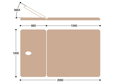 Широкий массажный стол Титулус 2 секции – Стол Войта-Бобата Santreyd MED-215 - Вид №4