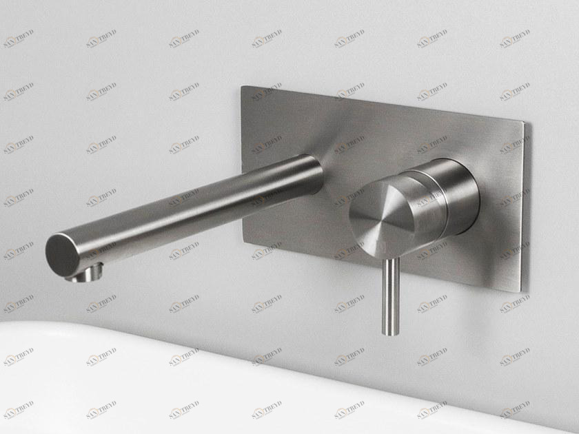 Super Inox Смеситель для умывальника настенный на 2 отверстия с тарелкой Dmb 0031197x