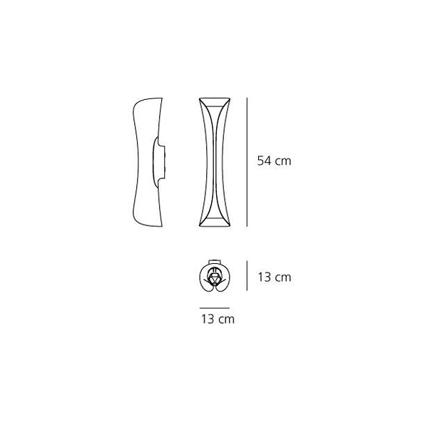 Светильник настенный черный Artemide 1373010A ARTEMIDE  00-3882723 Черный  - Вид №3