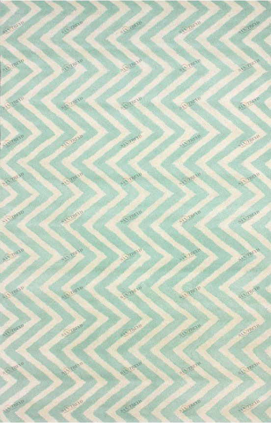 Ковер Zig Zag светло-голубой 1,4 2 м DOLLY CAPRETS ДИЗАЙНЕРСКИЕ, ЗИГ ЗАГ 015220 Белый;голубой 