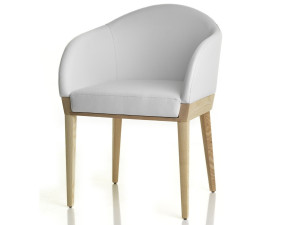 Кожаный стул с подлокотниками