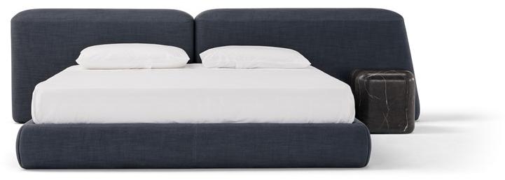 AMURA Двуспальная кровать из ткани с мягким изголовьем Lapis Am073.365 - Вид №5