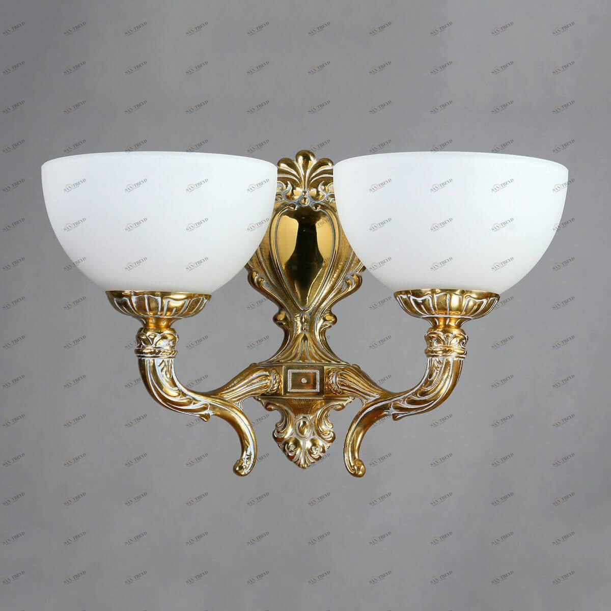 Бра светодиодное на 2 лампы белое Toledo 02155/2 WP AMBIENTE TOLEDO 00-3931019 Белый;золото